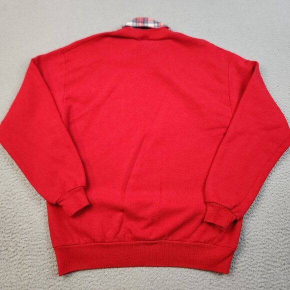 VTG Christmas Scottie Dogs Sweatshirt Large Argyle Turtleneck Sweater Grannycore - Picture 9 of 11